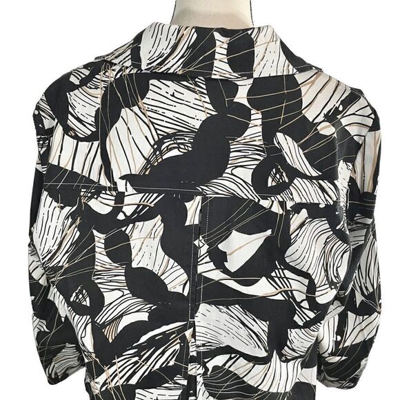 Tribal Abstract Button Up Long Sleeve Blazer Jacket - Picture 6 of 8